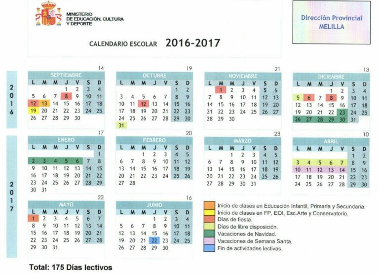 melillahoy.cibeles.net fotos 1691 Calendario escolar 2016 2017