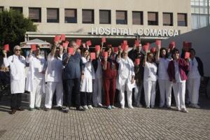 Imagen de archivo de una de la protestas en diciembre de 2015 ante el Hospital Comarcal