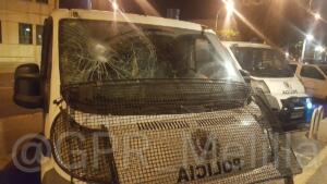 Las protecciones metálicas evitaron daños personales