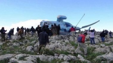 La Comandancia General ha aclarado que esta fotografía recogida de la prensa de Marruecos no es del helicóptero que se desvió ayer