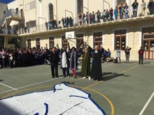Los representantes religiosos mostraron su unidad frente a los alumnos de La Salle