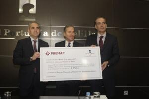 Miguel Marín con los directivos de Fremap