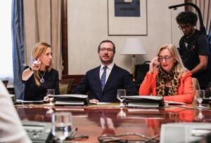Dueñas, a la derecha y en el centro Javier Maroto