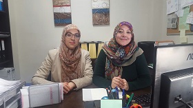 La tesorera Nafisa Mohand y la presidenta Samira Mohamed