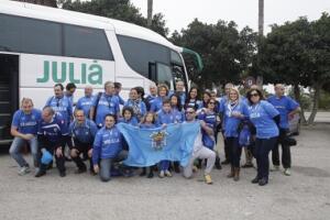 Expedición de aficionados melillenses que hace dos años organizaó la Peña Nacho Aznar para el desplazamiento a Cádiz