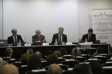 Abdelmalik El Barkani, Juan J. Imbroda, Bartho Pronk, del EZA y Rafael Rodríguez-Ponga del PICM