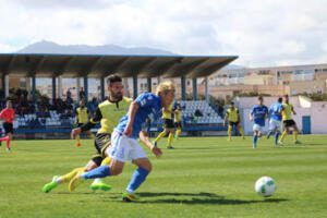 Imagen del encuentro del pasado domingo, que enfrentó a la U.D. Melilla y al Marbella F.C.