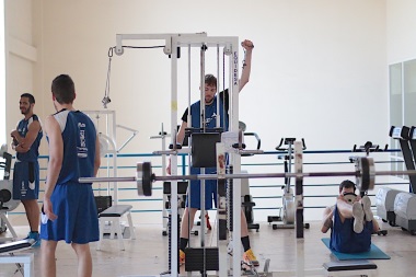 El cuerpo técnico azulón programó para la matinal de ayer una sesión voluntaria de entrenamiento