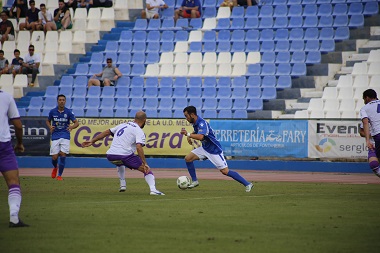 Santi Luque marcó un golazo al Real Jaén en la primera vuelta, tras una excelente jugada personal