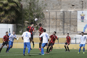 Imagen del último partido del filial en La Espiguera, ante El Palo (0-1)