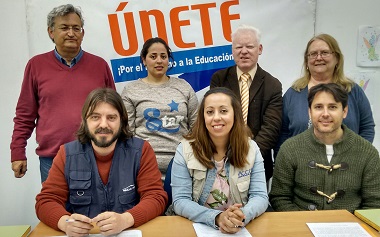 Representantes de varias de las organizaciones que apadirnan la SME en Melilla