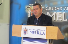 El diputado de Ciudadanos Melilla (Cs) Luis Escobar, ayer en rueda de prensa