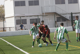 Imagen del último encuentro del Rusadir Melilla, ante el Real Betis