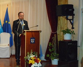 Juan Carlos Heredia en la casa regional malagueña
