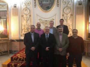 Representantes del Sindicato Médico de Melilla y de la nueva organización en Ceuta junto al portavoz del Gobierno de Ceuta y presidente accidental, Jacob Hachuel