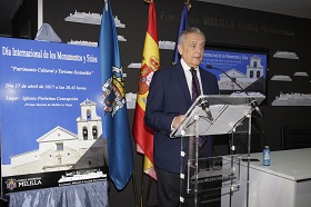 El presidente de la Fundación Melilla Ciudad Monumental, Francisco J. Calderón, en rueda de prensa