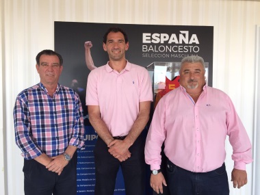 Antonio Miranda, Javier Garbajosa y Javier Almansa, en la reunión de ayer tarde