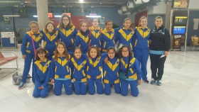 Jugadoras de la Selección Femenina de Melilla de Fútbol-8