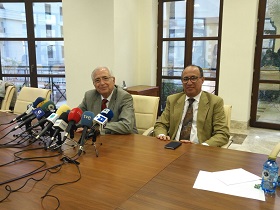 El presidente de la Ciudad, Juan J. Imbroda, junto al delegado de Gobierno, Abdelmalik El Barkani