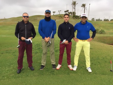 Manuel Matas, Javier Guerrero, Emmanuel Garzón y Mohamed Mohand -de izquierda a derecha-, cuatro de los participantes de ayer