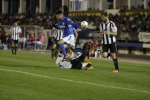 Sufian, en el encuentro ante la Balompédica Linense