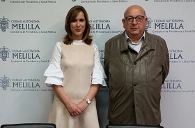 La consejera Velázquez y Julio Caro, presidente de Cruz Roja