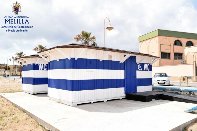 Imagen de los aseos de la playa de la Hípica