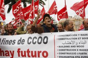 Concentración de trabajadores transfronterizos, para los que CCOO pide cambios