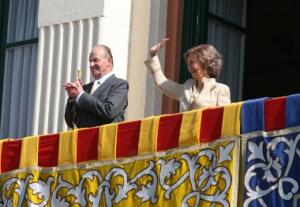Don Juan Carlos y Doña Sofía, en su visita a Melilla el 6 de noviembre de 2007