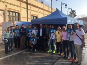 El consejero de Deportes, Antonio Miranda, visitó ayer a los componentes de la organización de la prueba