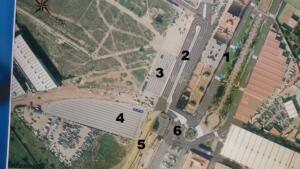 Plano de los accesos a la frontera de Beni-Enzar desde el 15 de junio