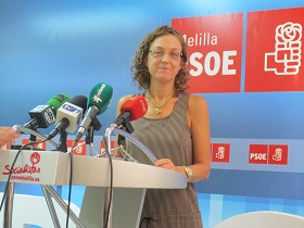 La número uno del PSOE local, Gloria Rojas