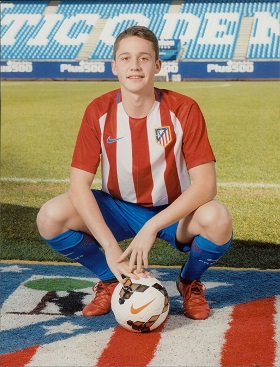 Borja Garcés, jugador del Atlético de Madrid