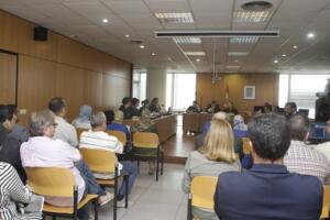 La sala de la Audiencia Provincial, instantes antes de dar comienzo a las cuestiones previas