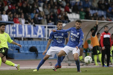 Sufian, en un encuentro de Liga de la pasada temporada con la U.D. Melilla