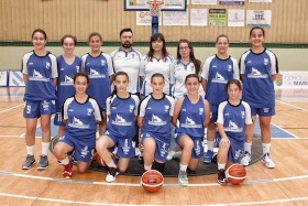 Integrantes del equipo infantil femenino del Melilla Baloncesto