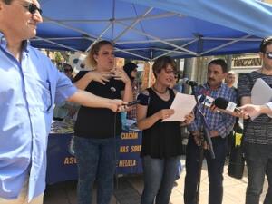 Elena Guijo fue la encargada de dar lectura al manifiesto de Asome