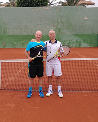 Julio García y Sebastián Martínez, dos de los veteranos del torneo de Santa Rita