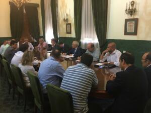 Imbroda, Barkani y Marín acudieron a la cita en el Salón Verde. Miembros de CEME, ACOME y Acsemel fueron a la reunión