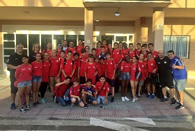 Expedición del Club Marítimo de Melilla que se ha desplazado hasta Almería para participar en diferentes actividades