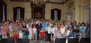 Foto de familia del grupo procedente de Málaga, Granada y Valladolid