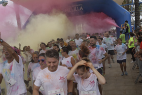 Imagen de la I edición de la Color Run Festival Melilla, celebrada el pasado año