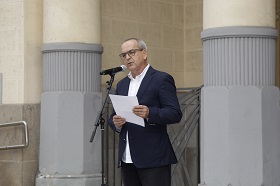 Antonio Ramírez dio lectura al manifiesto en el acto