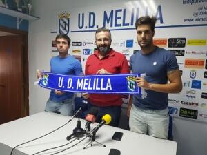 El presidente de la U.D. Melilla presentó ayer al lateral derecho Josu Ibarbia y al portero Pedro Luis