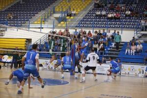 Encuentro del pasado campeonato entre el Club Voleibol Melilla y el Unicaja Almería