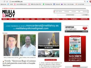 La página web de www.melillahoy.es