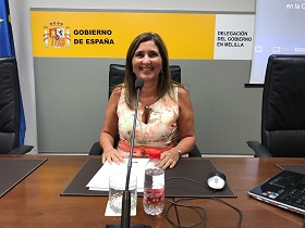 La directora provincial del SEPE en Melilla, Esther Azancot, en rueda de prensa