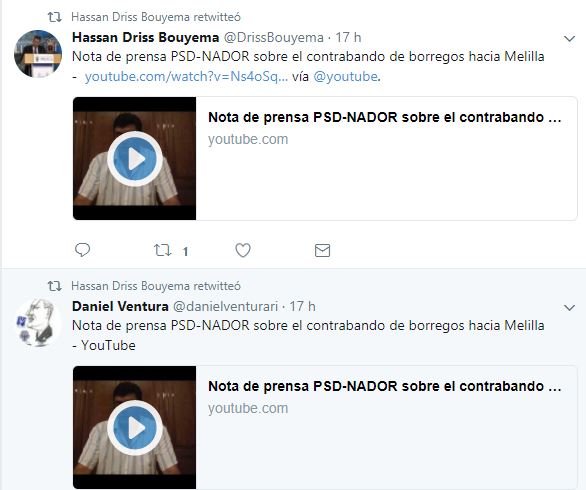 Daniel Ventura y Hassan Driss retuitearon la opinión de Chramti por la polémica de los borregos, a lo que CpM respondió