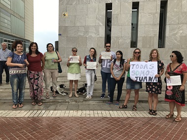 Asistentes a la concentración de ayer