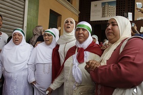 Grupo de peregrinas del año 2016 a la salida de la mezquita